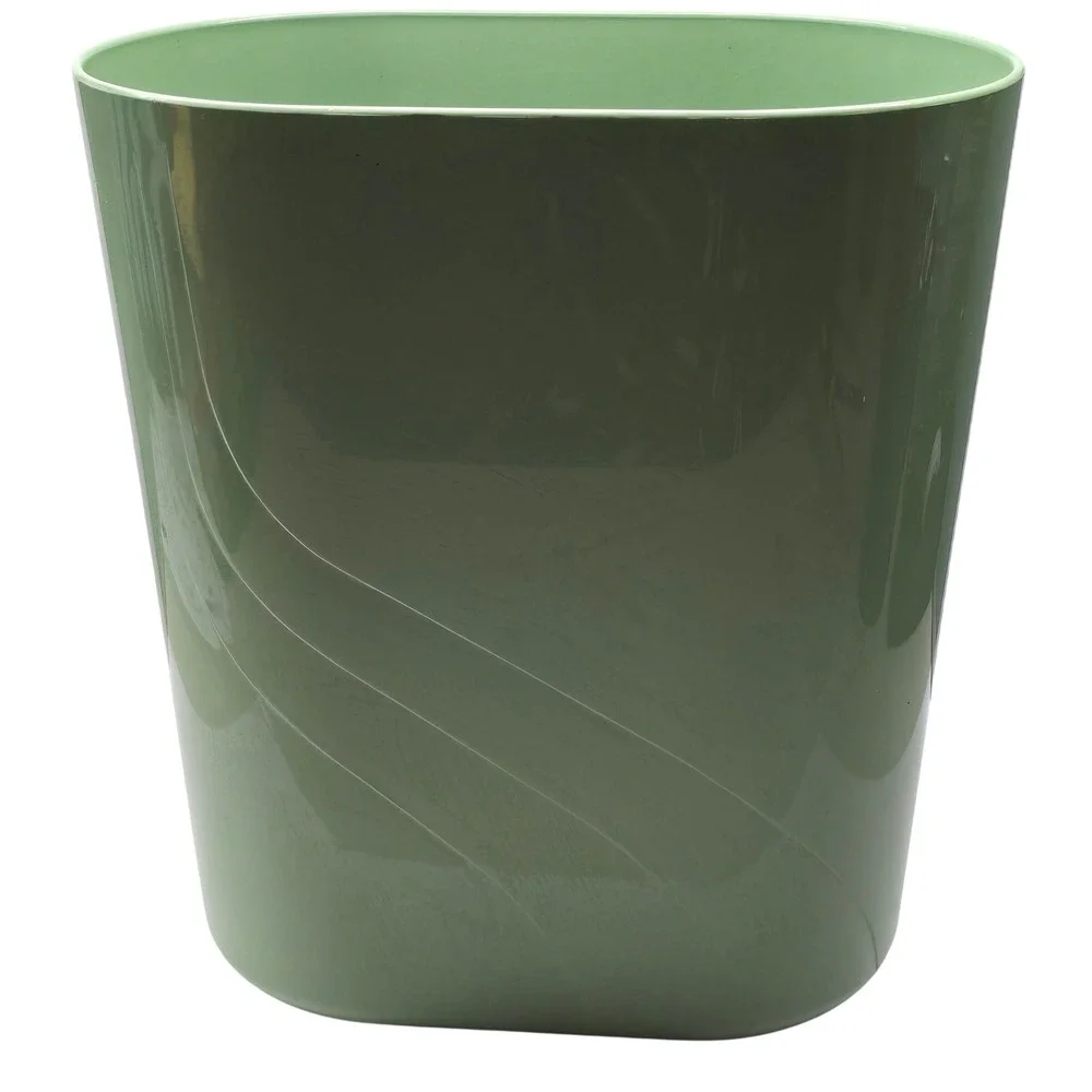 Rubbermaid 7612 Wastebasket Vintage Sage Green Oval Trash Can Retro MCM Style